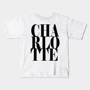 Charlotte Girls Name Bold Font Kids T-Shirt